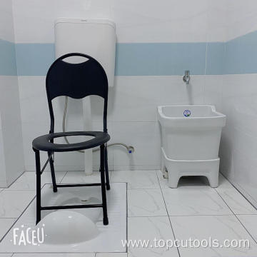 Foldable assisted toilet commode chair commode